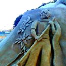 경남양산 웅상 명동공원 에 만들어진 모래조각 어린왕자 이미지