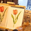 물감의 매력(수채화 실력 다지기) | 대전 식물 보태니컬, 꽃그림 성인취미미술수강생작 모티프화실