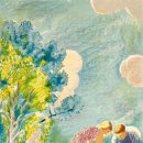 Isaac Grünewald (Sweden 1889-1946) Mid summer colour lithograph 이미지