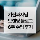 기린6 | 기린과자님 브랜딩 블로그 6주 수업 후기