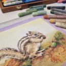 감성오일파스텔화 이미지