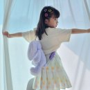 샵앤플라워 | 딸기 원단으로 테니스 스커트 + 파우치 만들기 체크앤플라워 원단샵 원단 소잉 후기