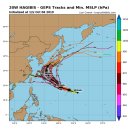 19호태풍 하기비스 예상경로 이미지