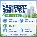 전주평화지안리즈 국민임대주택 1세대 보증금 2645만원 월15만원 현장접수 총정리