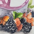 수채화 케이크 이미지