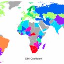 전세계 지니계수(빈부격차) 지도 이미지