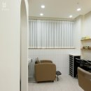 나비살롱 | [미용실커튼] 고밀도 쉬폰커튼 - 살롱드룬 검단헤어샵 상가설치
