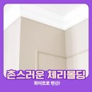 촌스러운 체리색몰딩 페인트 작업후기 화이트 몰딩으로 변신