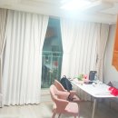 불당풍림아이원아파트 | 천안시 서북구 커튼 설치사례 │ 불당풍림아이원 아파트 거실·안방 아이보리 암막커튼 시공 기록