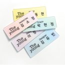 [오로라명찰]탐미 네일 오로라 펄 핑크 아크릴 명찰 / 네일샵 네일 아트 오로라 펄 자석 명찰