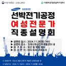 [거제여성새로일하기센터] 선박전기공정 여성전문가 직종설명회 개최 이미지