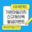 kb 국민카드 발급 혜택 대한항공 마일리지 가온카드 추천 후기