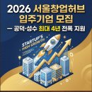[추가모집] 스타트 창업 (오픈마켓 과정) | 2026 서울창업허브 입주기업 모집 공고 총정리: 공덕·성수 최대 4년 지원 혜택