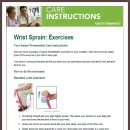 ＜나눔자료-2012-09-15＞ Wrist Sprain Exercise : 손목염좌시 재활운동프로그램 이미지