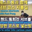 포핸드 횡회전 탁구서브를 다양한 코스로 넣는방법How to put a forehand side rotation table tennis 이미지