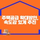 주택공급 확대방안, 속도감 있게 추진 이미지