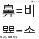 이런 글은 어떨지 ,코,비자는 숨을 사냥한다는 뜻의 글자 상형이다 이미지