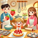 가족과 함께하는 홈쿠킹 | &#34;내 아이는 작은 셰프! 🍓🥖 가족과 함께하는 봄철 쿠킹 클래스 &amp; 전통 떡 만들기 체험&#34;