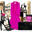 ☞‥[코디] Adam Sleeveless silk jumpsuit &amp; YSL Y-Mail Minaudiere Satin Clutch 이미지