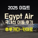카이로 | 2025 이집트 에어 Egypt Air 후루가다-카이로 국내선 이용 후기