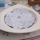 도자기핸드페인팅.전사도안과먹지를이용한꽃그리기 기법 이미지