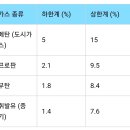 가스별 공기중 연소 될 수 있는 가스 비율 이미지