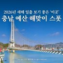 해돋이공원(바닥분수 옆) | 충남 예산 가볼만한곳 새해 해돋이 스폿은 여기! 예당호 출렁다리