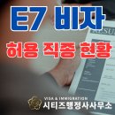 E7 비자 허용직종 현황 / 외국인 취업비자 E71, E72, E73, E74 / 2025년 1월 30일 현재