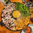 신정역 고기 맛집 효자동솥뚜껑에서 미나리 삼겹살 꽃목살 먹고 온 후기