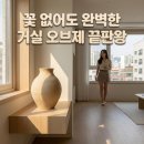 블루밍독 | 블루밍빌 사하라 화병 거실 인테리어 오브제 활용법 및 파손 없는 관리 팁