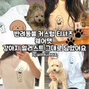 반려동물 케이크만들기 | 반려동물 커스텀 티셔츠 만들기 웨어탯 후기 강아지 일러스트 그대로 담았어요