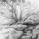 연필 풍경 스케치 이미지