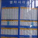 안동역 열차시간표 이미지