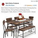 식탁+의자+벤치 세트(6인용) 이미지