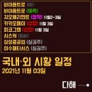 2021년11월03일 국내·외 시황 일정