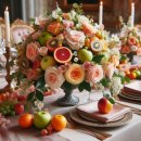 계절에 어울리는 테이블 꽃장식 이미지