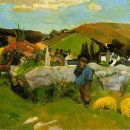 고갱_[1888] The Swineherd, Brittany 이미지