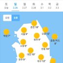 ＜오늘의 날씨 🌞☔️☃️＞ 2023년 2월 26일 일요일 이미지