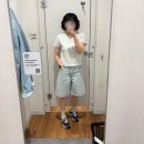 한길세탁 | 유니클로 JWA 데님쇼트팬츠 62 blue 버뮤다여성청반바지 키155 착용후기