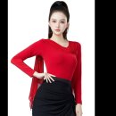 라틴핏 | 여성 라틴 댄스복 상의 모던 연습복 슬림핏 패션으로 스타일 완성