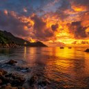 노을바다풍경 이미지