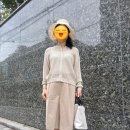 6월 50대여성외출룩 더 엣지 버뮤다팬츠 밸리걸 메쉬집업가디건 캔버스 토트백 브라운샌들 초여름패션...