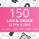 law order glyph icons 이미지