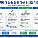 국민대 논술 답안 작성과 채점 기준! 필독하세요. 이미지