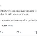 [DET]퀸틴 그라임스 - 오른쪽 무릎 통증으로 오늘 올랜도전 Questionable 이미지