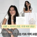 레이디올 | 지수 타미힐피거 반팔 소피아 리치 캡슐 프린팅 티셔츠 디올 카로 백팩 조합!
