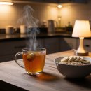 밤에 속이 쓰릴 때 위산 역류 원인과 완화 음식 이미지