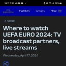 Where to watch UEFA EURO 2024: TV broadcast partners, live streams 이미지