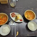 김치찌개와 튀긴고기친구들