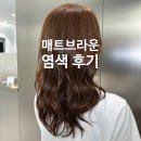 가재울 | 서대문구 남가좌동미용실 매트브라운 염색 후기 | 빌리언헤어 가재울점 은채 디자이너